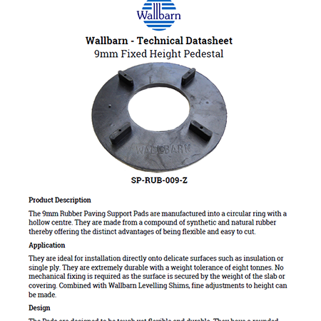 9mm Fixed Height Pedestal