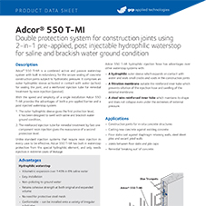 Adcor 550 T-MI product data