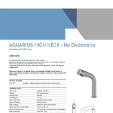 Aquarius High Neck Taps - No Electronics