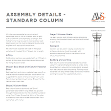 Assembly Details - Standard Columns
