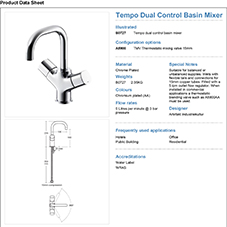 Tempo Dual Control Basin Mixer