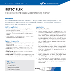 BETEC FLEX product data
