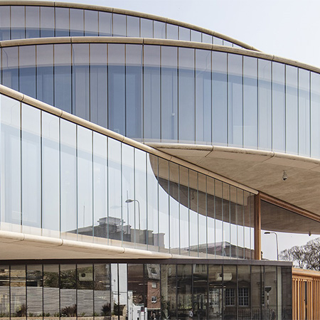 sail environment Establishment Saint-Gobain Glass provided DIAMANT glass for Oxford University's building  façade