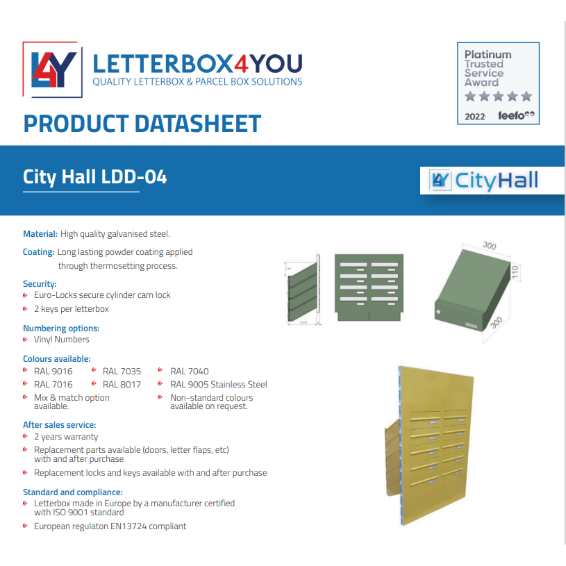 City Hall LDD-04 Communal Post Boxes