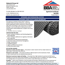 CM20 Cavity Drain Membrane BBA Certification