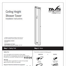 Ceiling Height Shower Tower - Installation Instructions