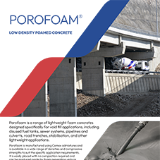 Porofoam Low Density Foam Concrete Datasheet