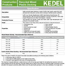 Recycled Mixed Plastic Decking specification