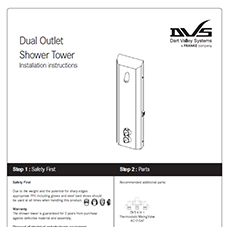 Dual Outlet Shower Tower - Installation Instructions
