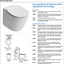 Concept Back To Wall Pan With Aquablade Technology