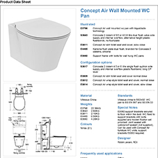 Concept Air Wall Mounted WC Pan