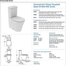 Concept Air Close Coupled Back to Wall WC Suite