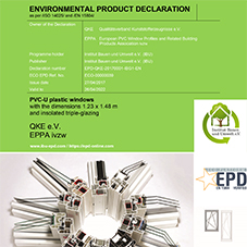 EPD Window (1,23 x 1,48 m) with insulated triple glazing