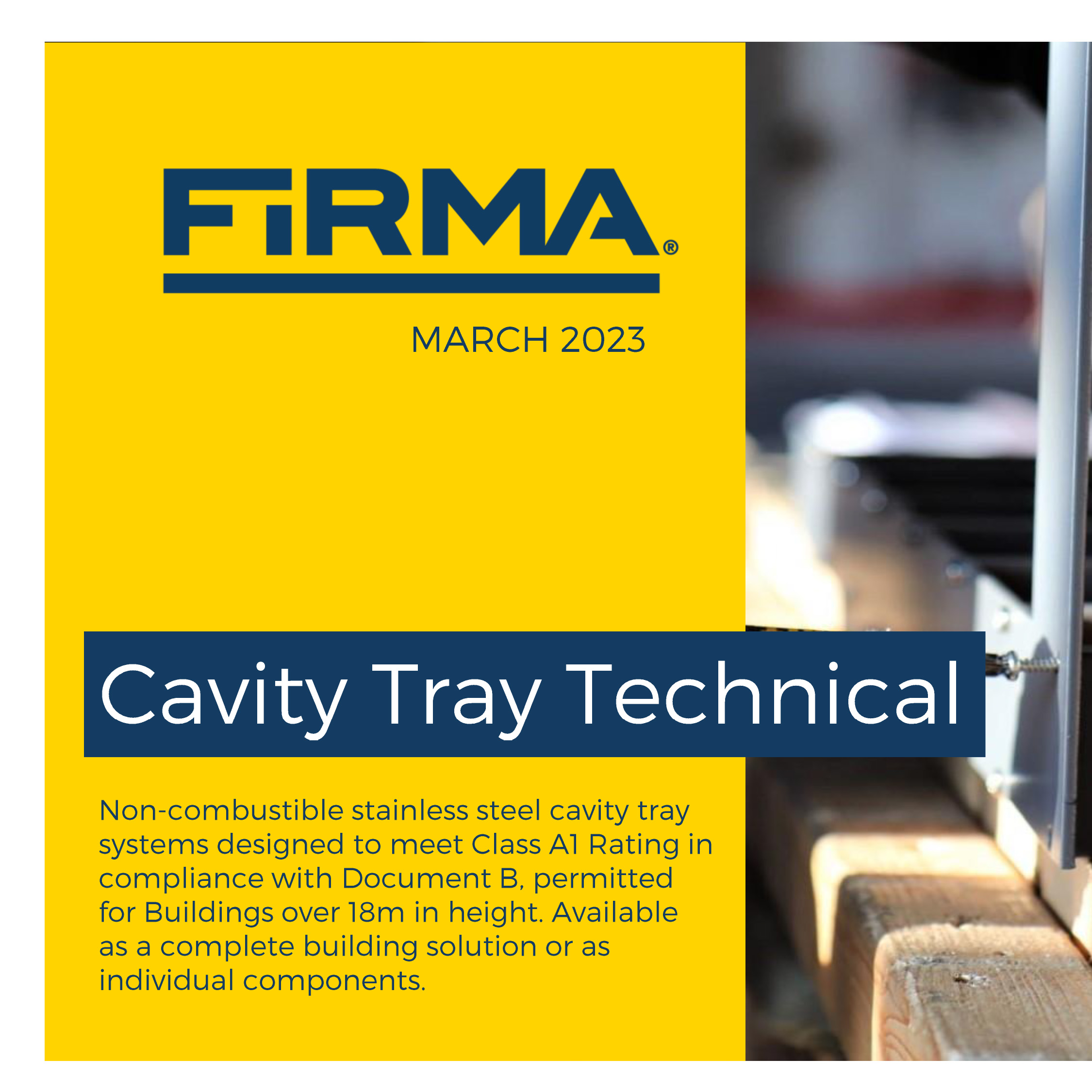 Firma Cavity Tray Technical Data