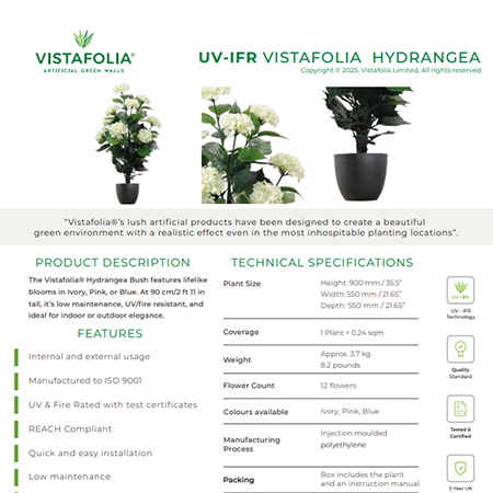 UV-IFR VISTAFOLIA HYDRANGEA
