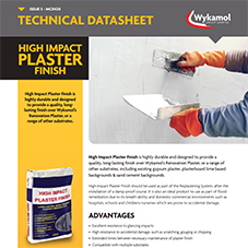 High Impact Plaster Finish Datasheet