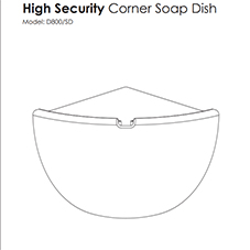 High Security Corner Soap Dish