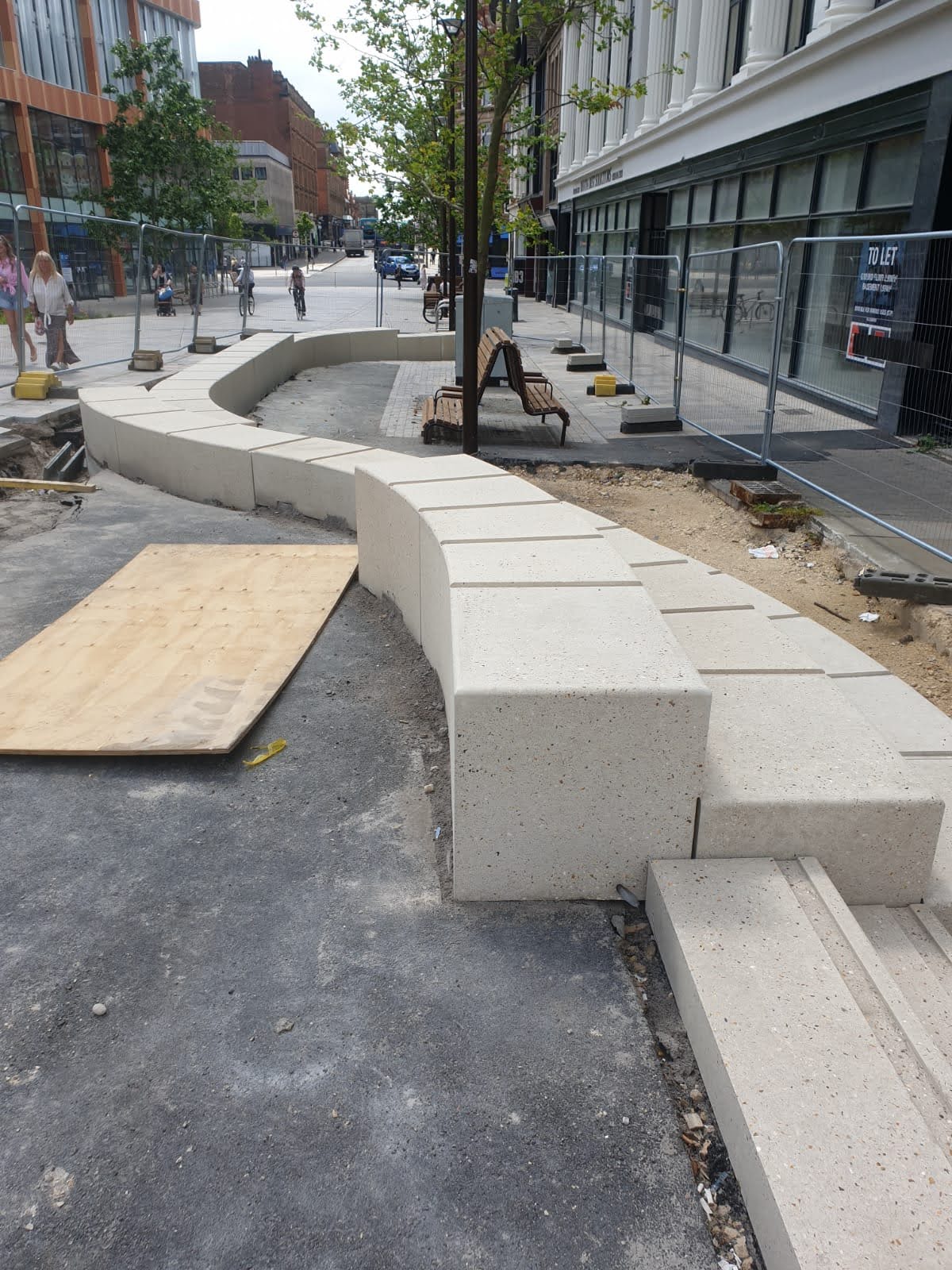 Precast Seating and Steps at Broadmarsh Public Realm, Nottingham