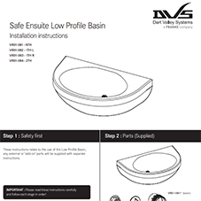 Installation Instructions Low Profile Basin