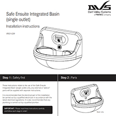 Intallation Instructions Intergrated Basin (Single Outlet)