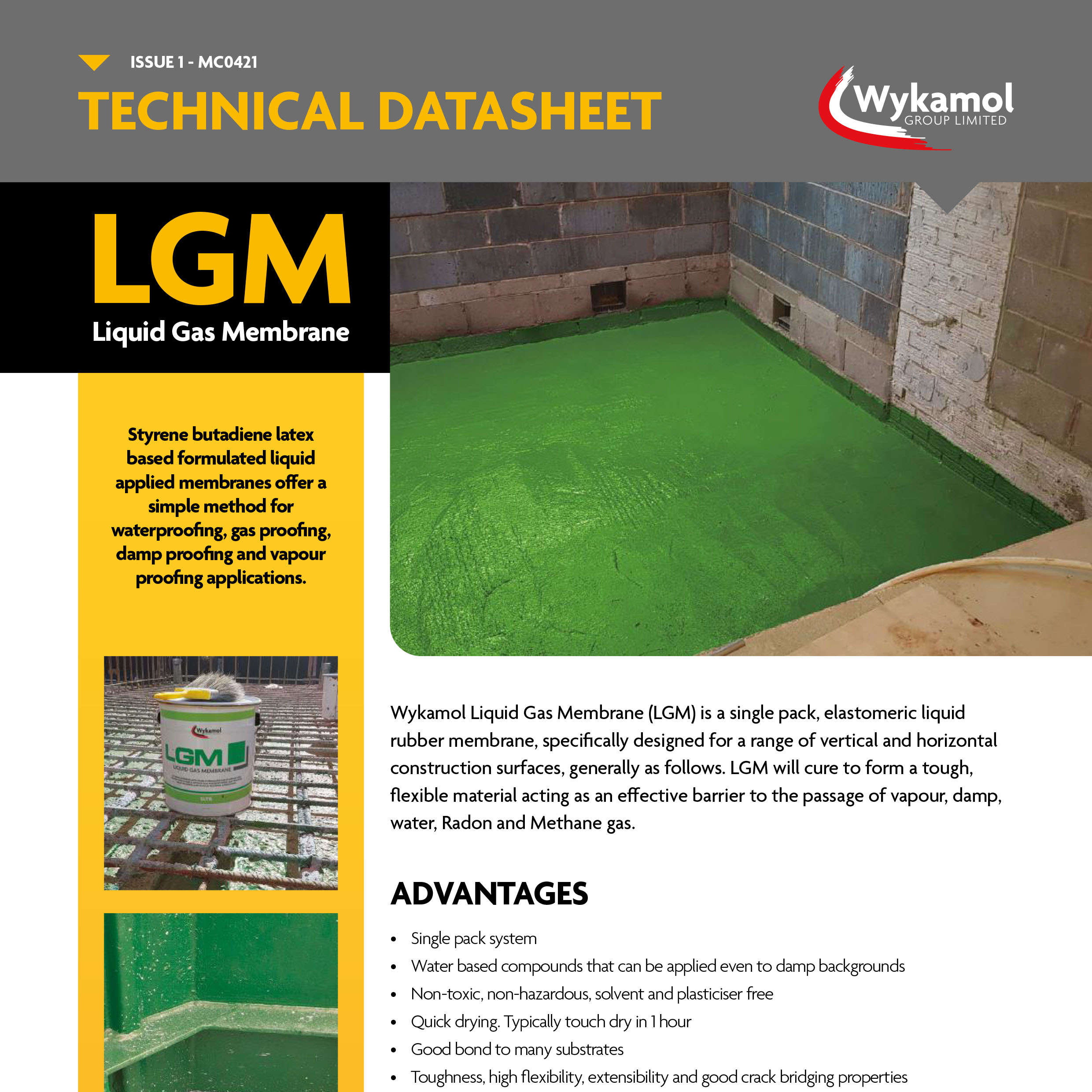 Liquid Gas Membranes Data Sheet
