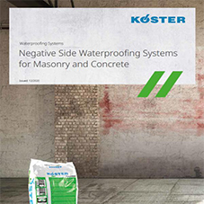 Koster: Negative Side Waterproofing Systems for Masonry and Concrete