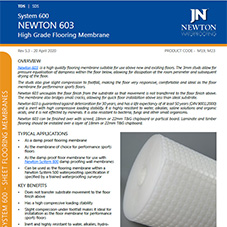 Newton 603 - High Grade Flooring Membrane