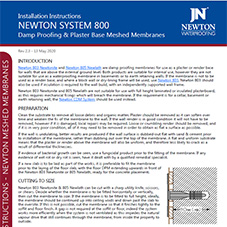 Newton System 800 - Meshed Membranes Installation Instructions