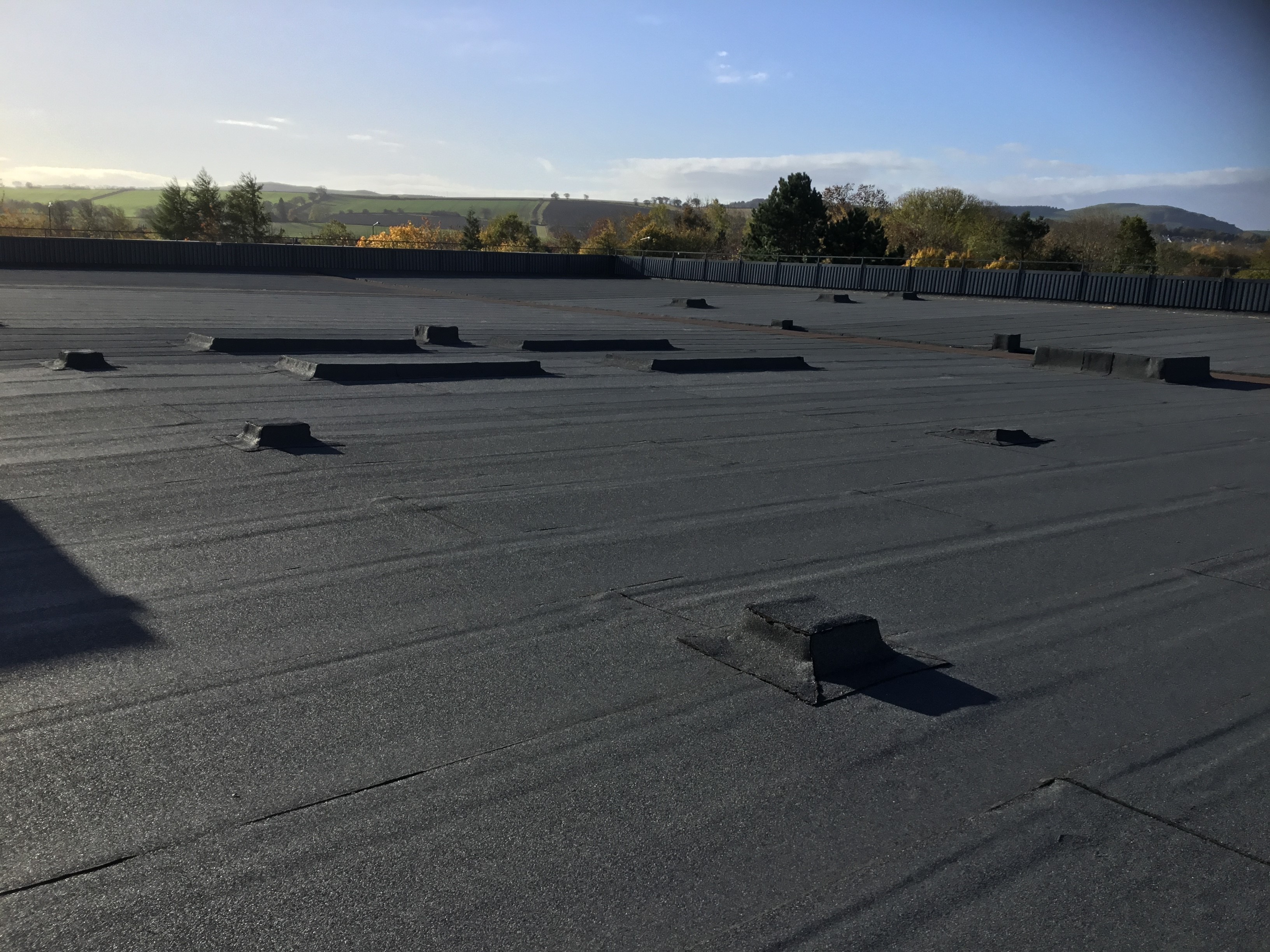 Bitumen flat roof.