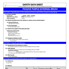 Passive Purple External Brush Safety Data Sheet