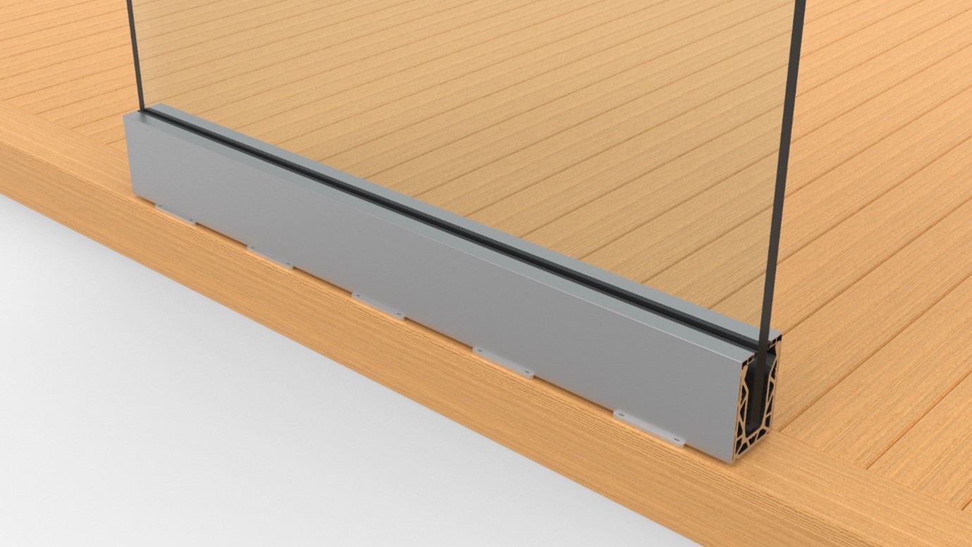 NEW Timber Fixing Plate for Frameless Glass Balustrade by Pure Vista