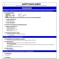 Poseidon safety data sheet