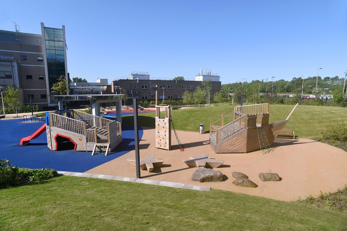 Sheltered play areas for Queen Elizabeth Hospital