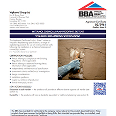 Replastering Specifications BBA Certification