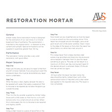 Restoration Mortar – How to use Step by Step