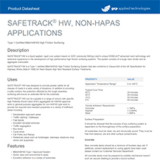 SAFETRACK HW - NON HAPAS APPLICATIONS product data