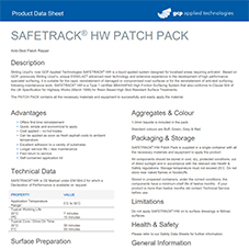 SAFETRACK HW PATCH PACK product data