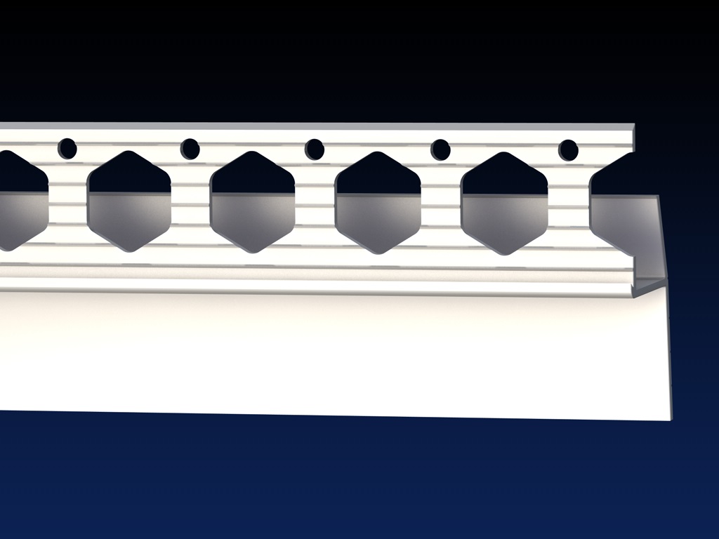 Renderplas PVC shadow gap ‘L’ profile, SGL20