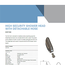 SH07-084 - High Security Shower Head with Detachable Hose