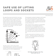Safe Use of Lifting Loops and Sockets