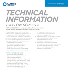 Topflow Screed A Data Sheet