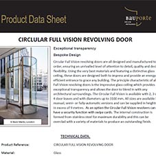 Circular full vision revolving door