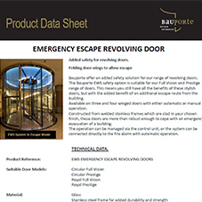 Emergency Escape Revolving Door