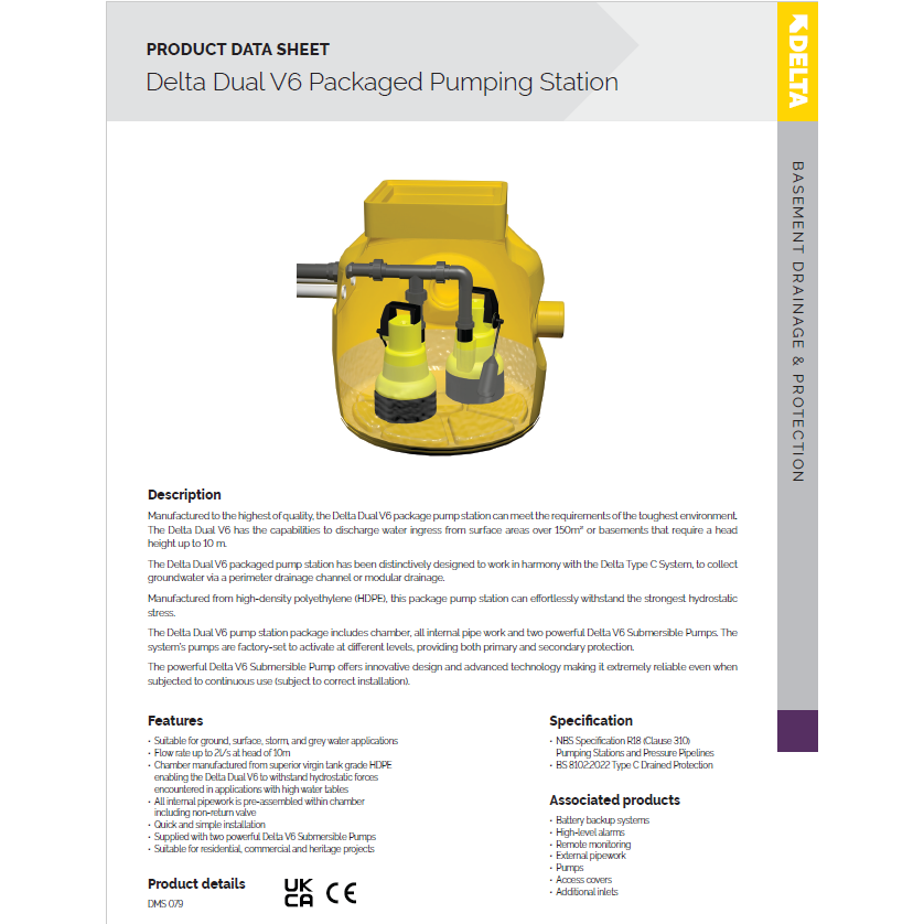 Delta Dual V6 Packaged Pumping Station