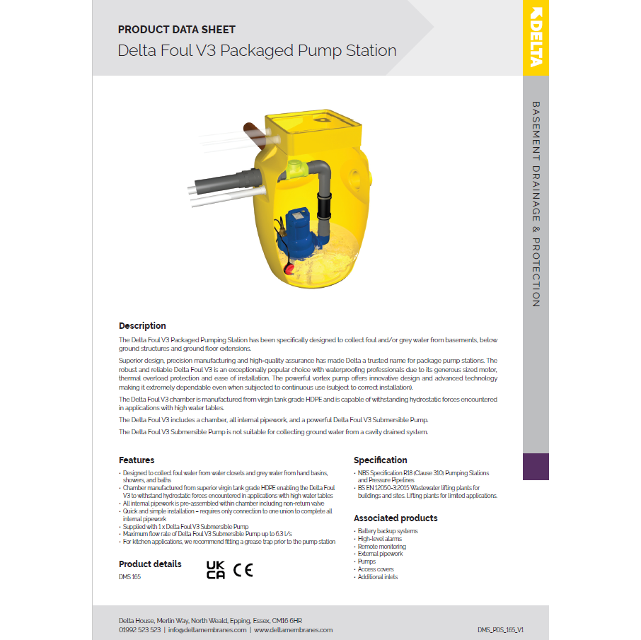 Delta Foul V3 Packaged Pumping Station