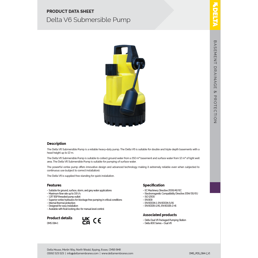 Delta V6 Submersible Pump