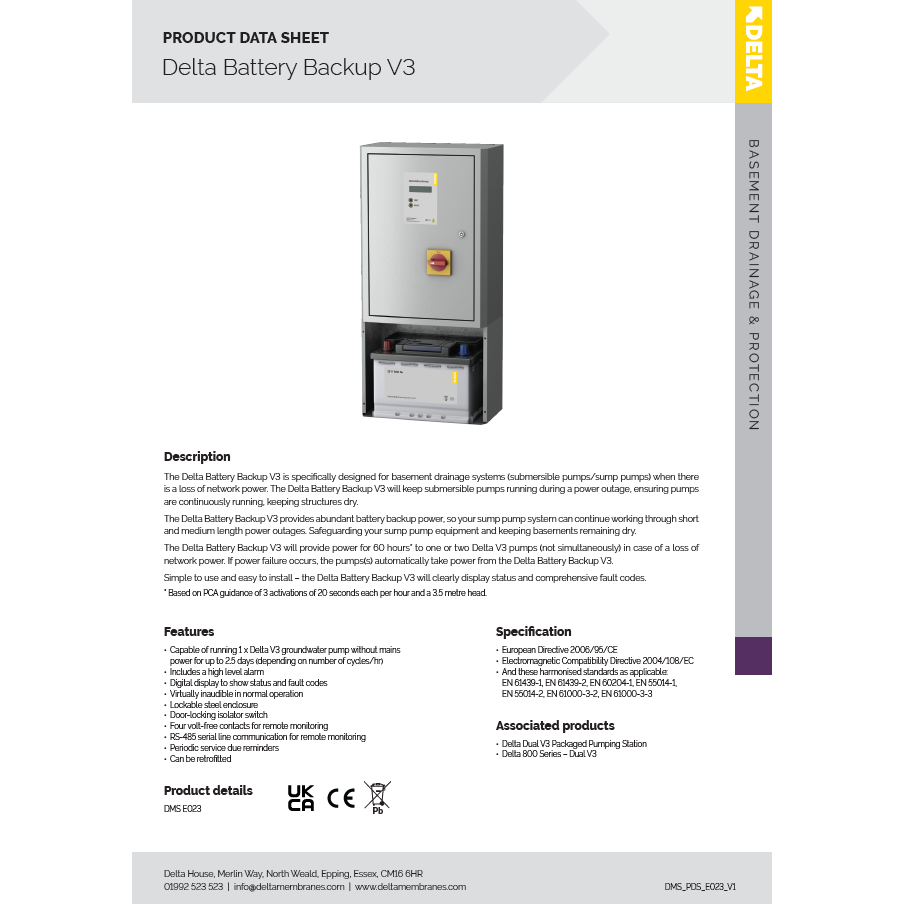 Delta Battery Backup V3