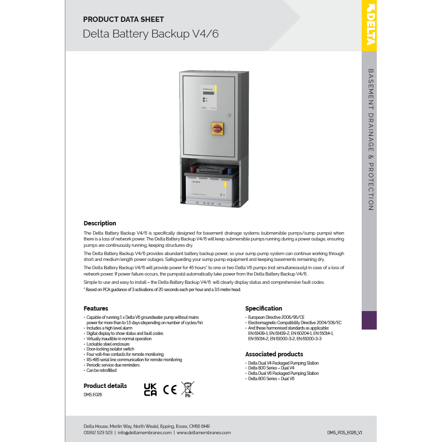 Delta Battery Backup V4/6