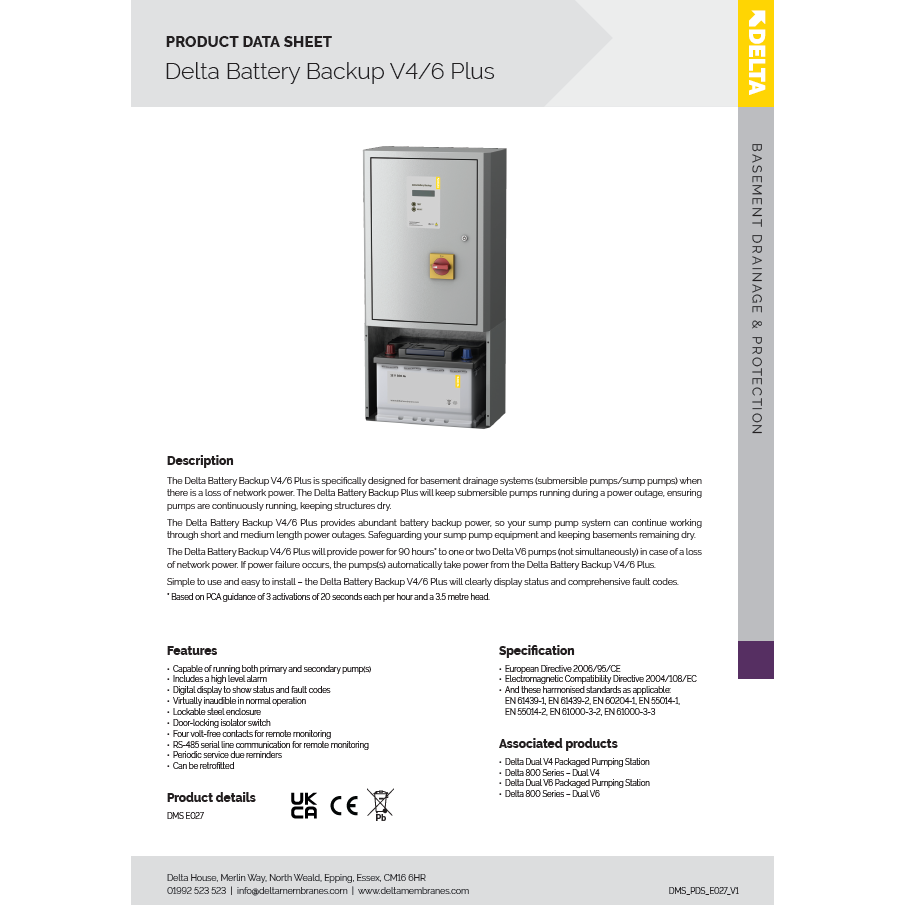 Delta Battery Backup V4/6 Plus