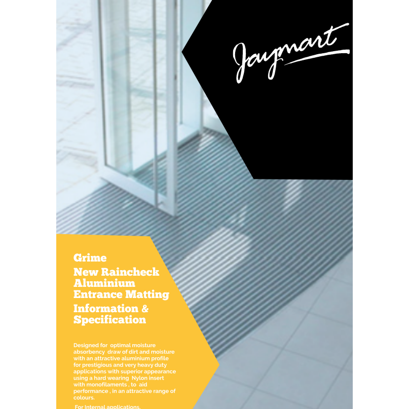 Grime New Raincheck Aluminium Entrance Matting Information & Specification